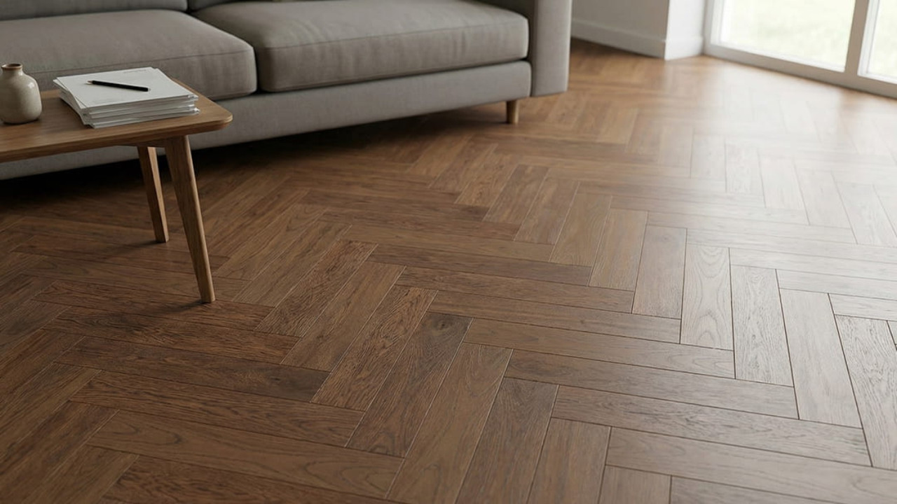 Иллюстрация интерьера из материалов AUSWOOD — HERRINGBONE